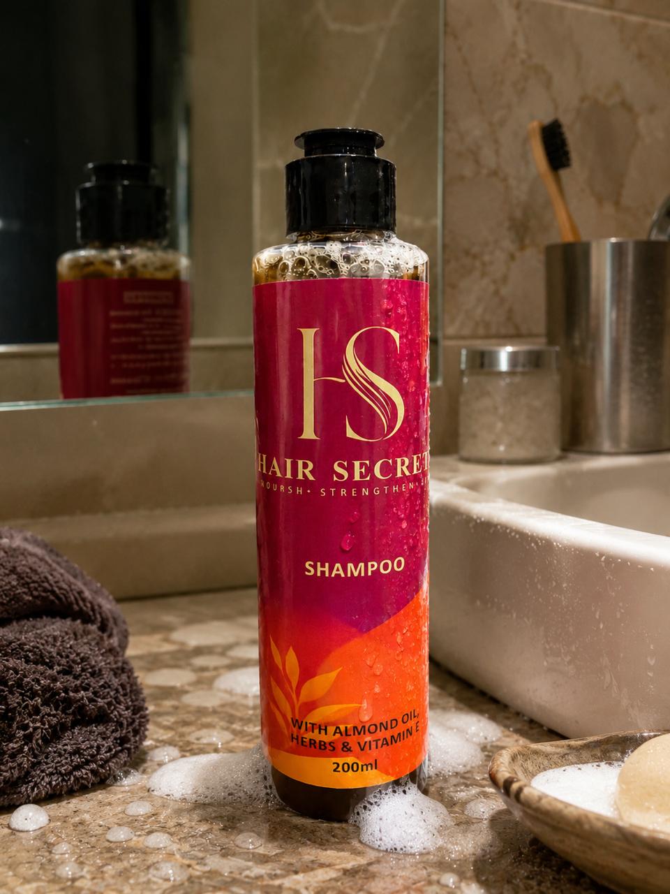 Organic Herbal Shampoo 200ml (Amla Reetha Shikakai) By Hair Secrets